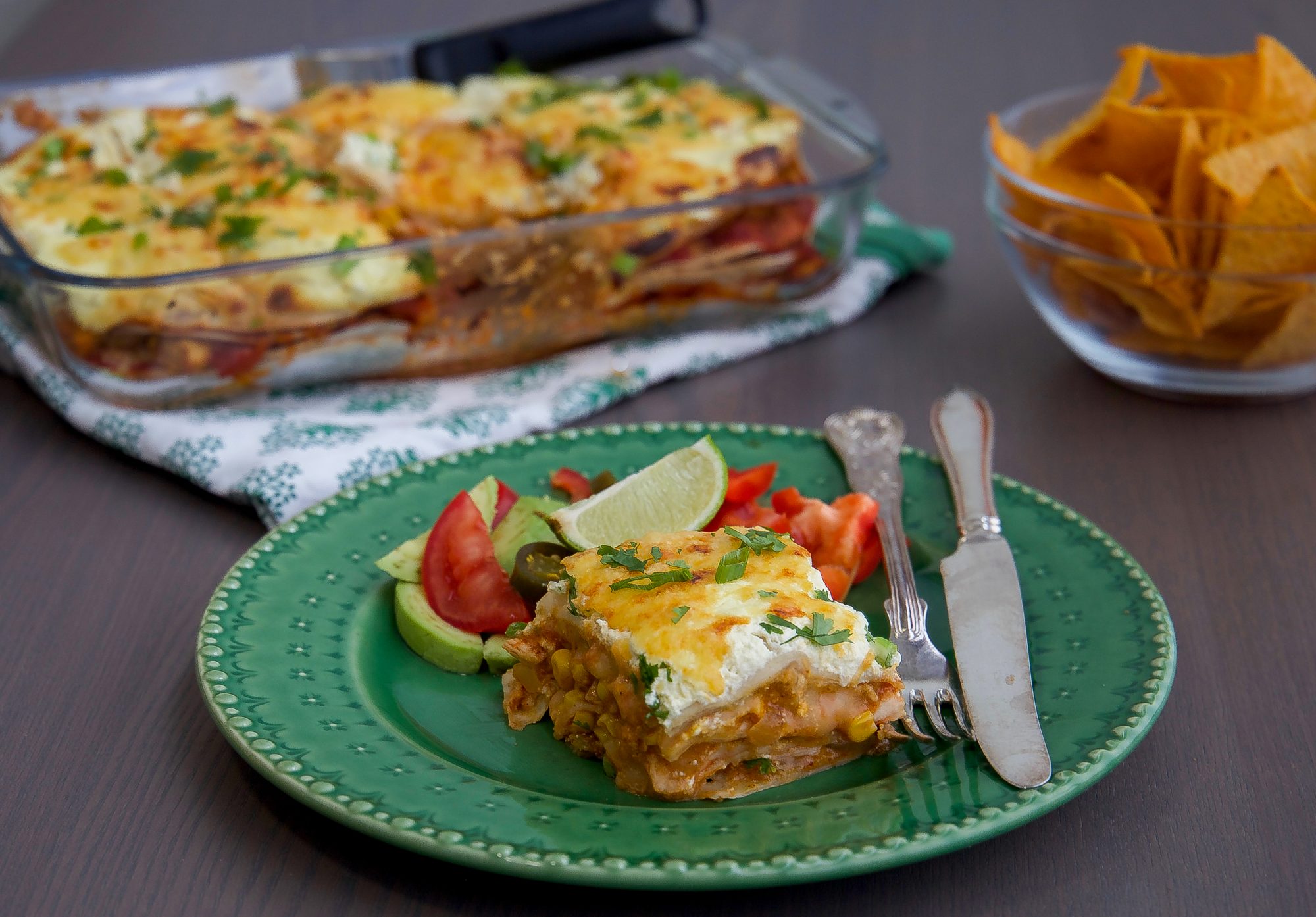 Enchiladasgratäng med kyckling eller quorn ZEINAS KITCHEN